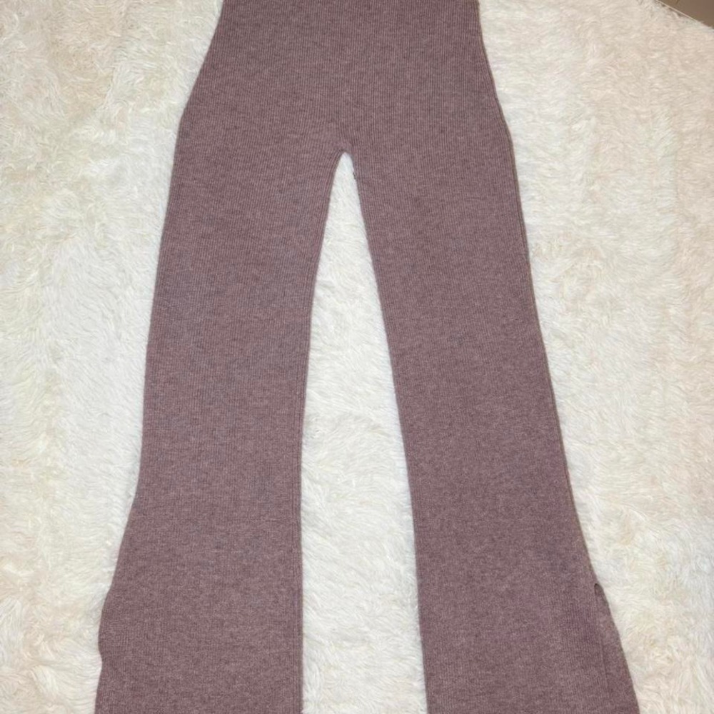 Le Ore Lodi Ribbed Knit Pant in Walnut Size XS‎ NWOT